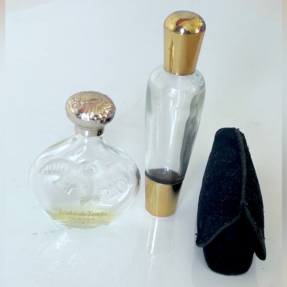 Vintage French Perfumes:Nina Ricci L’ Air Du Temps & Neiman Marcus Mini w/ Pouch
